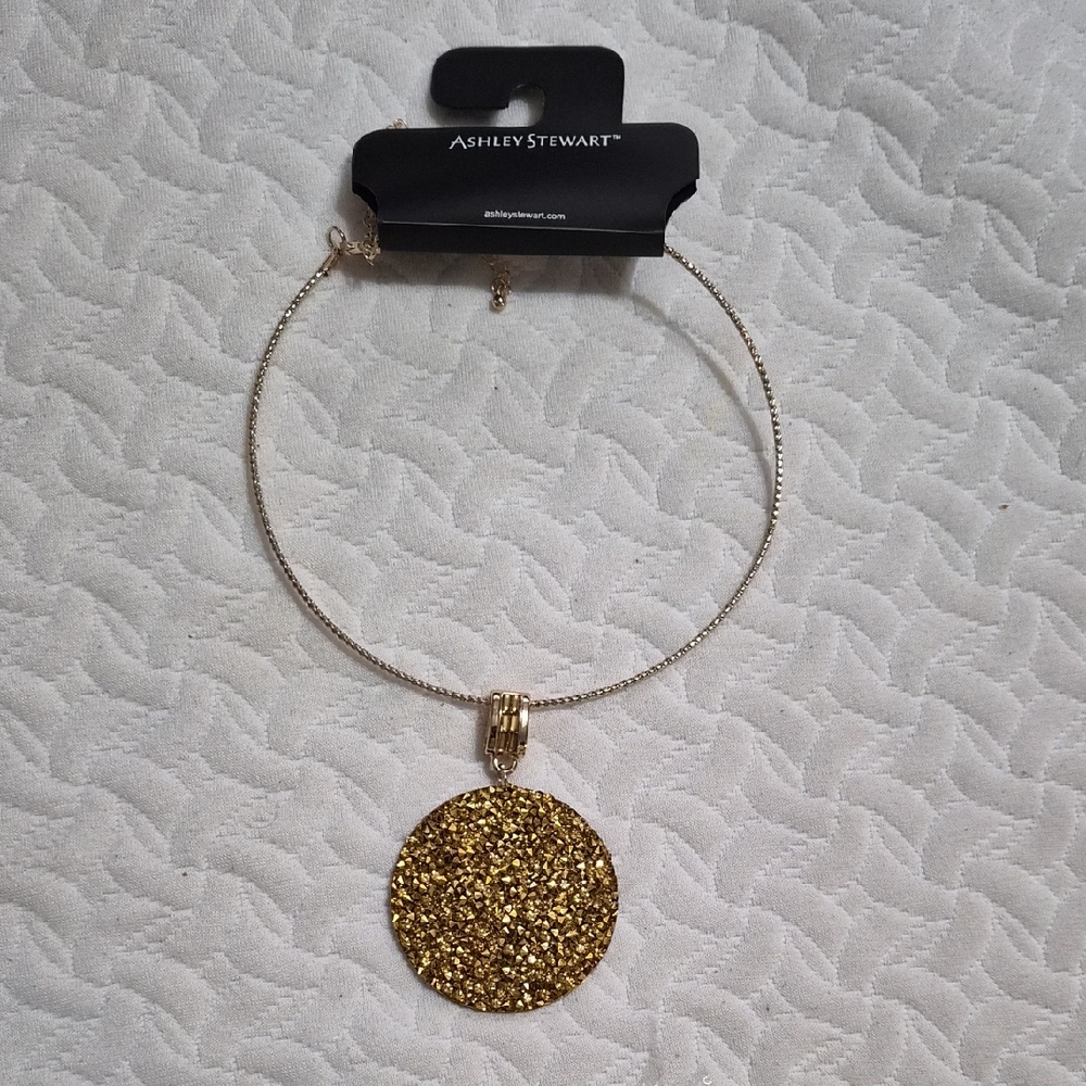 Ashley Stewart Gold Pendant Necklace